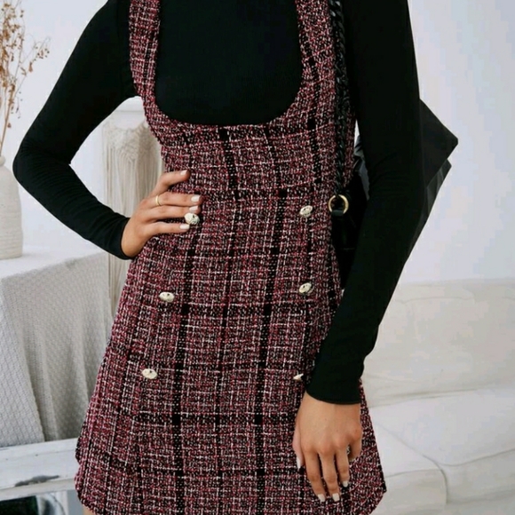 Shein Plaid Tweed Dress - Picture 7 of 8